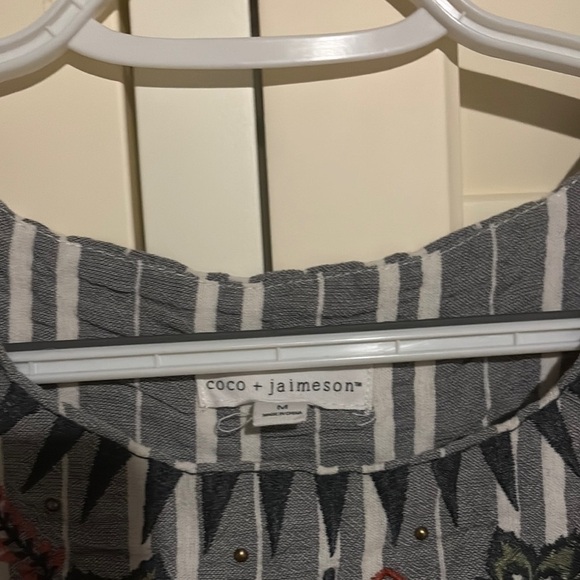 Orange and Gray Embellished Mini Sundress with Halter Neckline - Picture 4 of 5